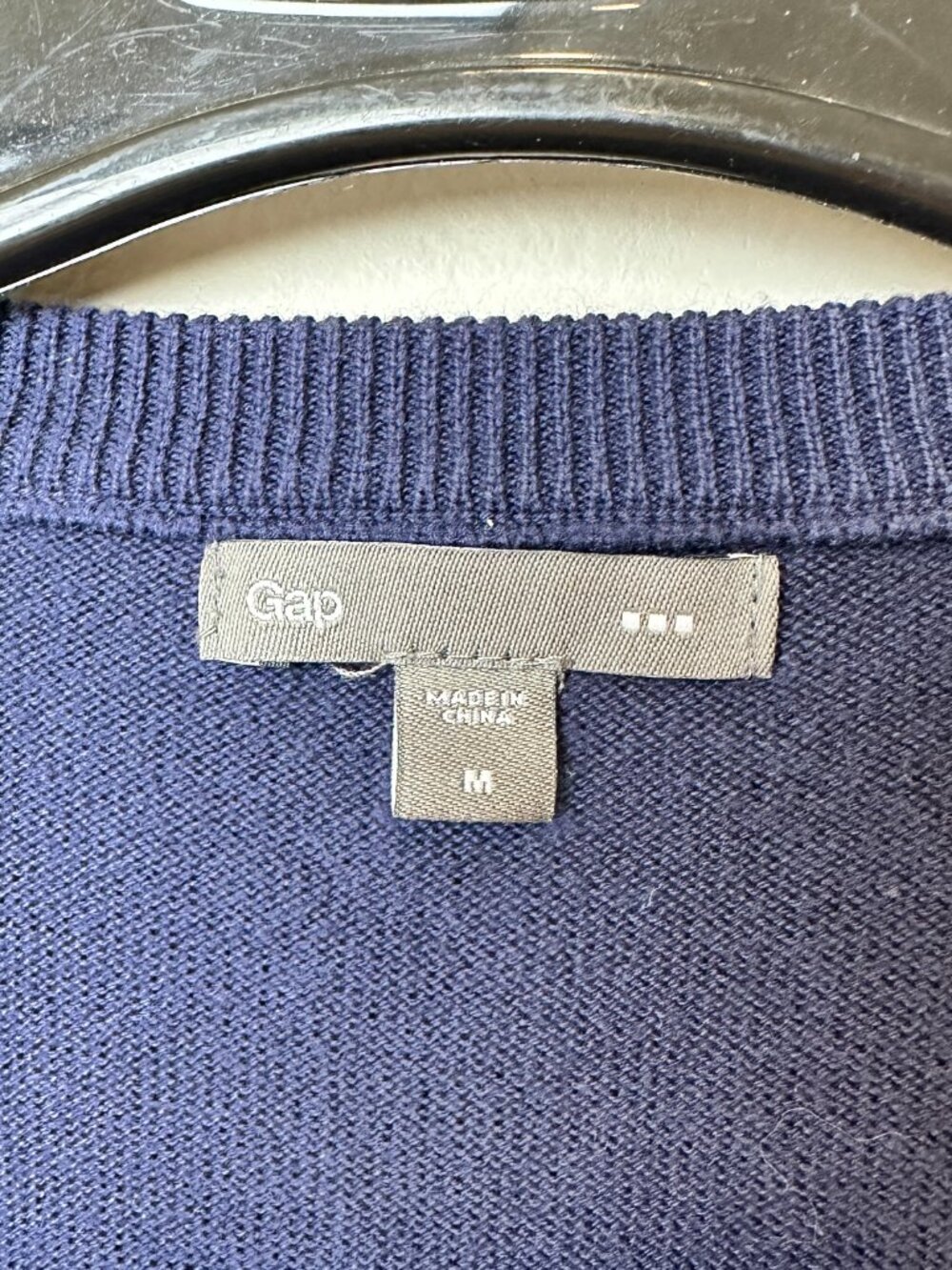 TWO Gap Mens Argyle Sweater Vests Size M Blue Purple Gray Grandpa 100% Cotton - Picture 14 of 16